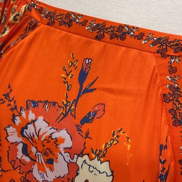 Free People Top Fall XS Blouse Oversized Flowy Cottage Boho Shirt Billowy 70s - Picture 14 of 17